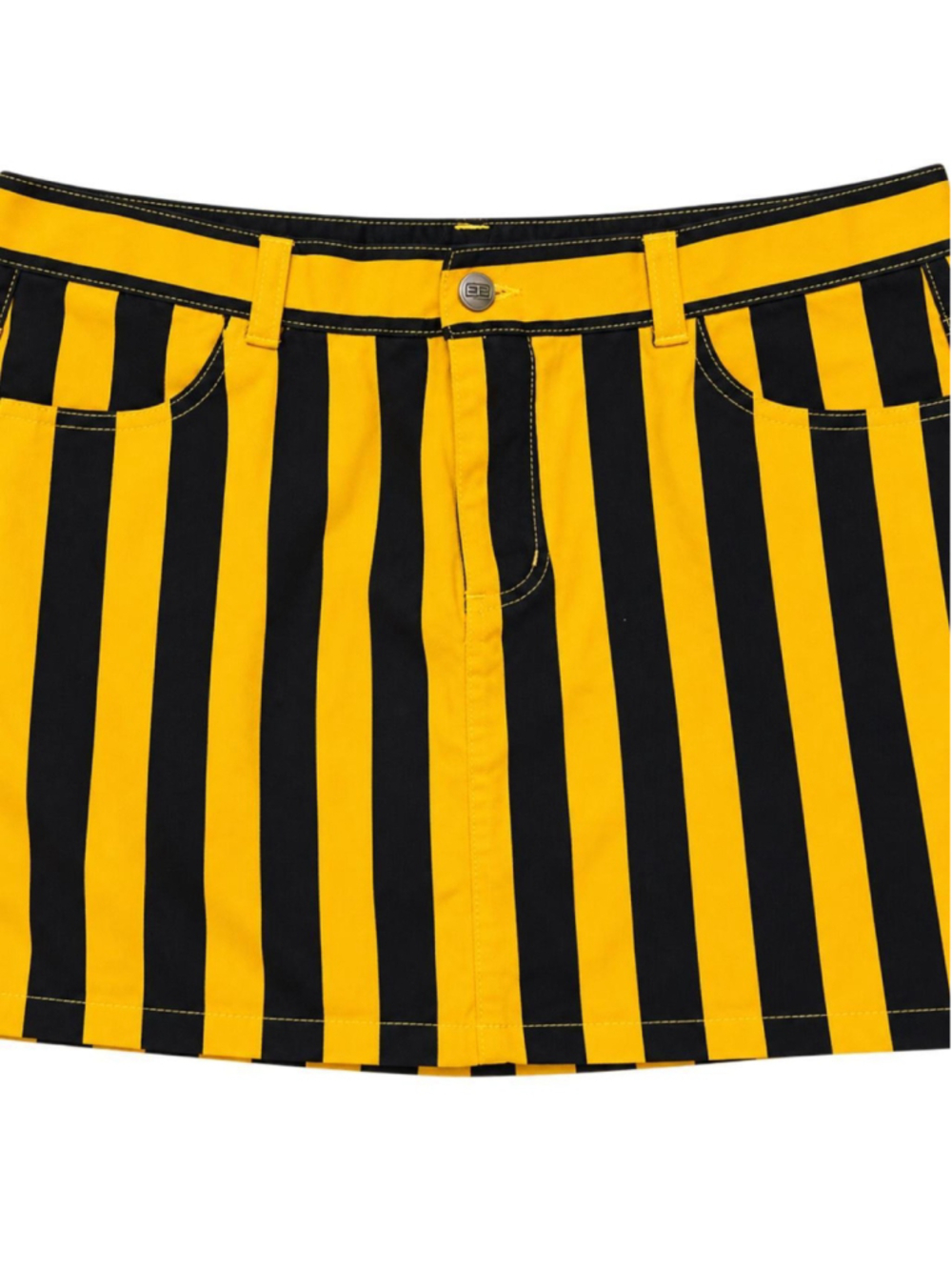 Iowa Hawkeyes black & gold striped mini skirt